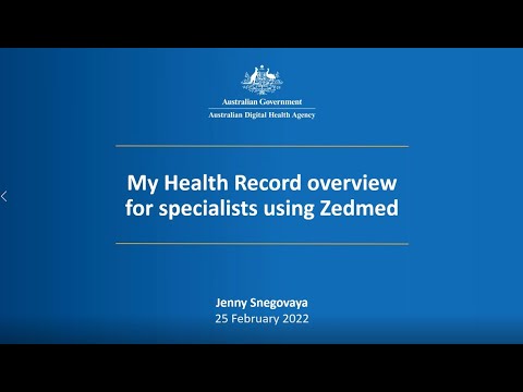 My Health Record (MHR) Webinar & Zedmed Set Up