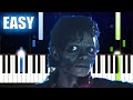 Michael Jackson Thriller EASY Piano Tutorial 