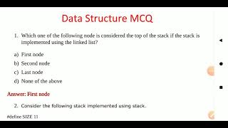 Data Structure MCQ