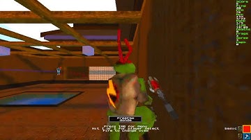 TMNT Leonardo in the Samurai Castles Dojo Quake 2 CTF RailwarZ