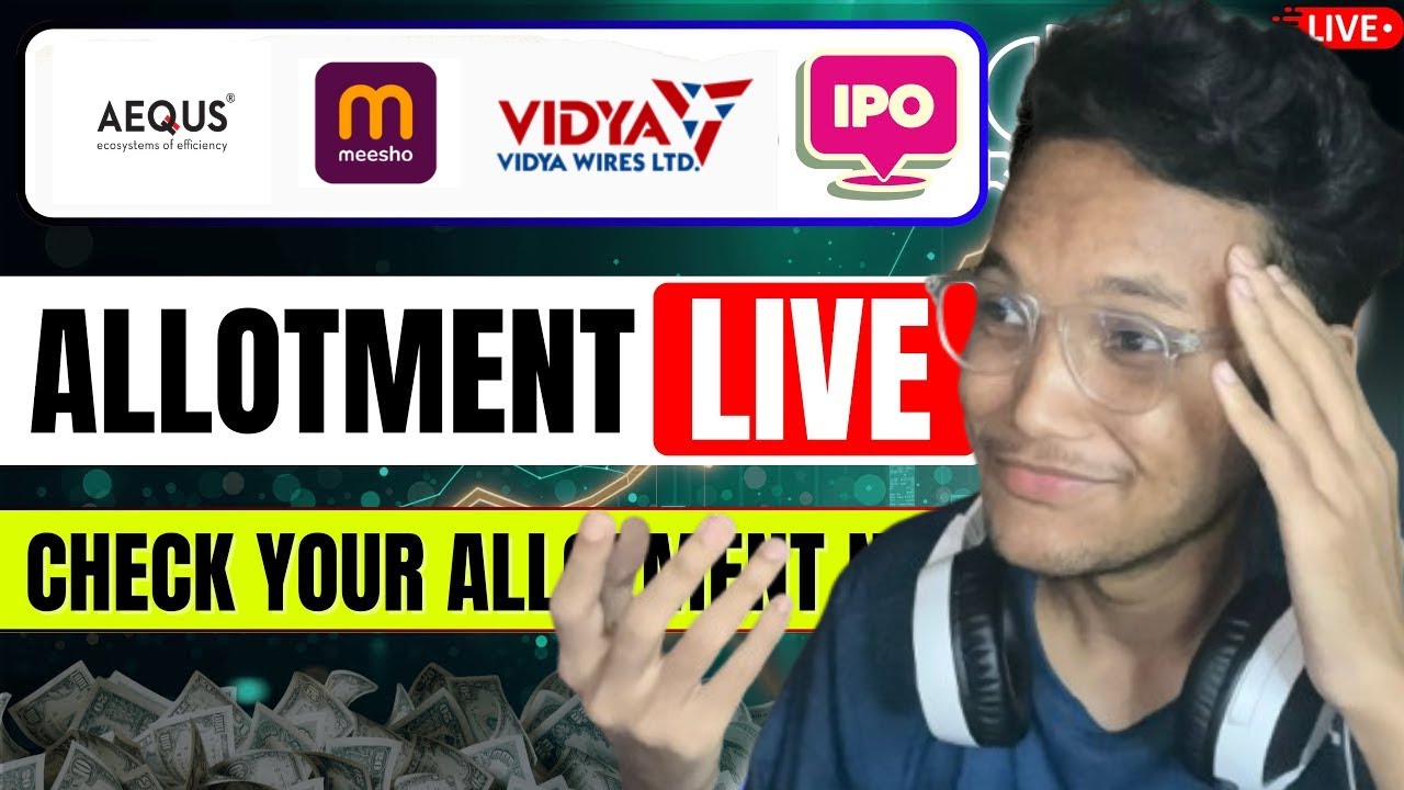 IPO Allotment Status | Meesho | Aequs  | Vidya Wires I Status Check