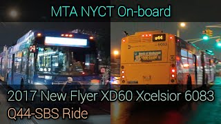 MTA NYCT On-board: 2017 NFI XD60 Xcelsior Articulated 6083 Q44-SBS Ride