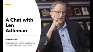 World-leaders in Cryptography: Len Adleman