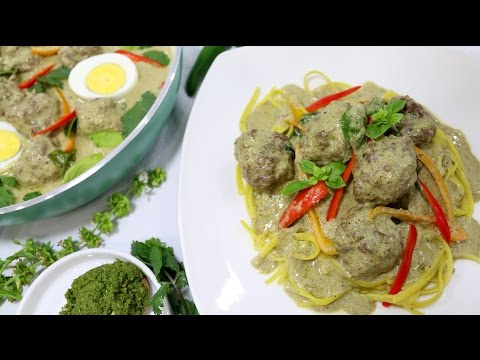 Thai Green Curry Meatballs แกงเขียวหวาน - Episode 73