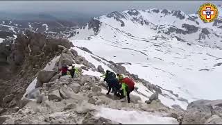 ALPINISTA SALVATO SUL GRAN SASSO GRAZIE ALL'SOS DI GEORESQ