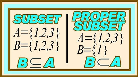 Subset Vs Proper Subset| Difference between subset vs proper subset