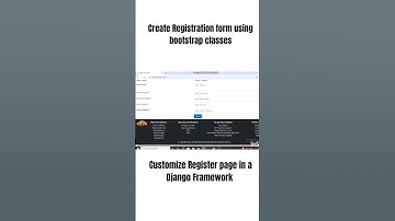 Create Registration form using bootstrap classes in Django