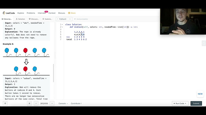 Leetcode 1578. Minimum Time to Make Rope Colorful