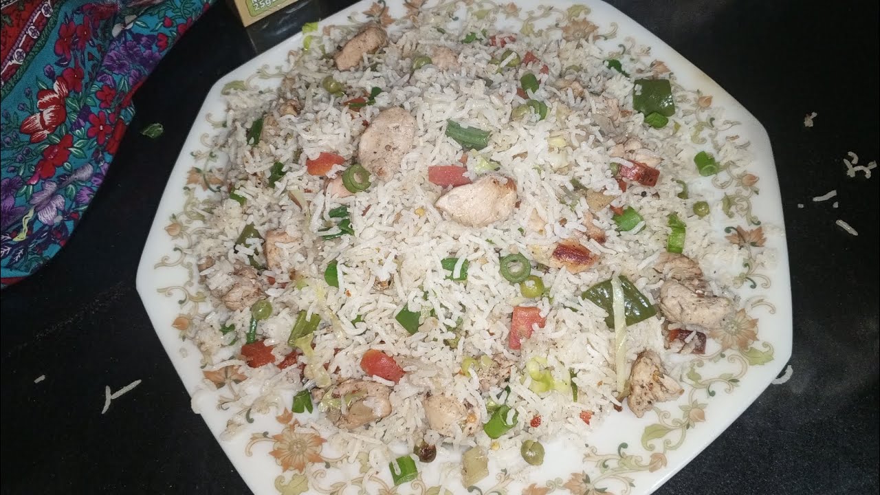 Chicken Chinese White Biryani/Chicken Chinese Rice/Chicken-Vegetable Chinese Fried Restaurant Style 