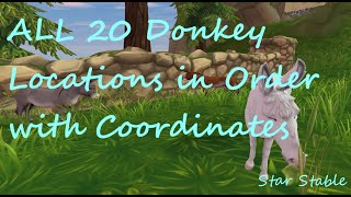 ALL 20 Donkey Locations in Order with Coordinates! | Star Stable SSO
