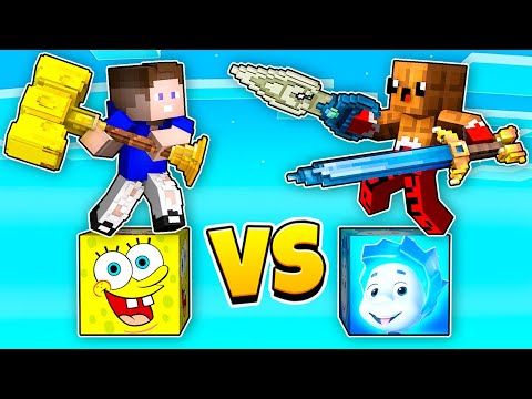 😃 МУЛЬТЯШНАЯ БИТВА ! Лаки Блок ГУБКА БОБ vs ЛакиБлок ФИКСИКИ Майнкрафт !
