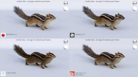 Render Comparison Test 11 (Hair and Fur) - Redshift, Arnold, V-Ray, Mantra -