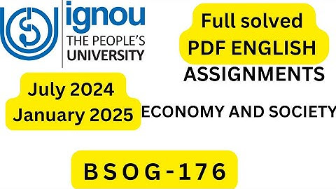 BSOG-176 SOLVED ASSIGNMENT 2024-25 ENGLISH