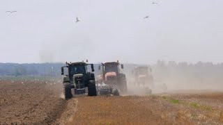 Plowing / FENDT 930 + RABE Marabu, MTZ 3022 + VOGEL & NOOT Hektor, and MTZ 3522 + PPO-9-45K /