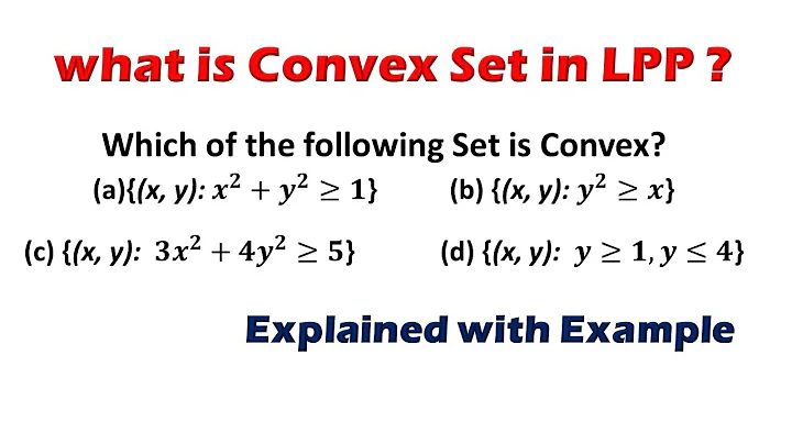 Which of the Following Sets are Convex in LPP