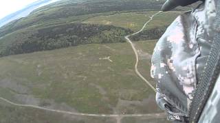 UH-60 Blackhawk Helicopter Static Line Parachute Operation