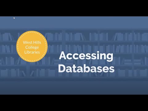 Database Access - West Hills Libraries