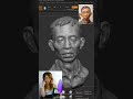 Fifth head sketch! #zbrush #anatomy #sculpture #portrait #3d #live