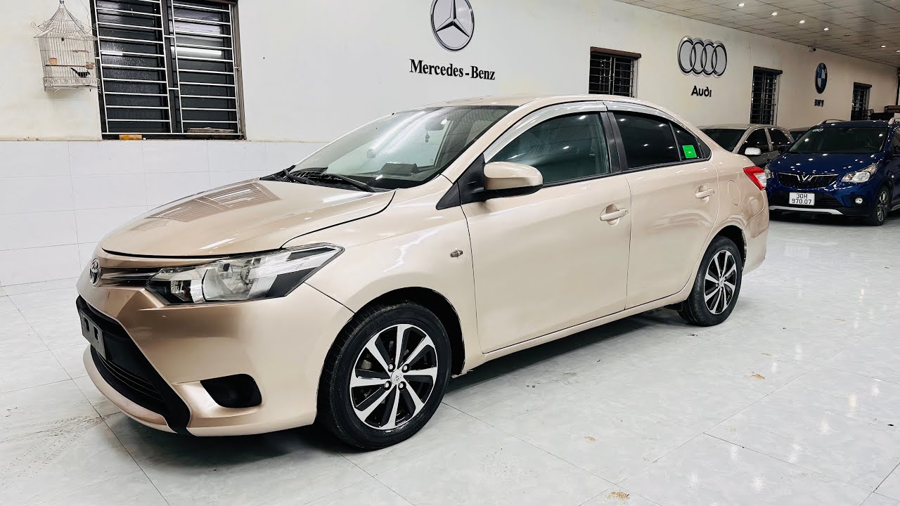 155Tr có ngay vios 2015 vàng cát 2 túi khí đèn bi GTR màn android full đồ chơi 0588 56 3333