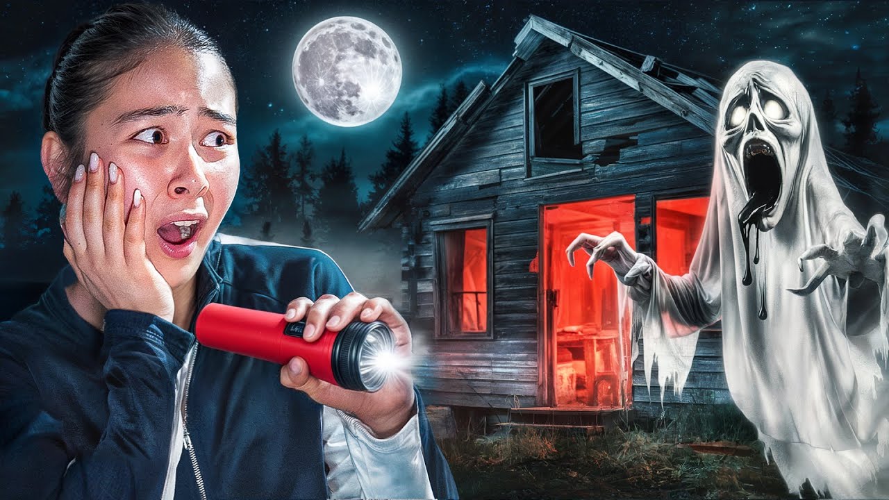 24 HOURS ALONE at MOST HAUNTED HOUSE in AMERICA (I saw a ghost ...