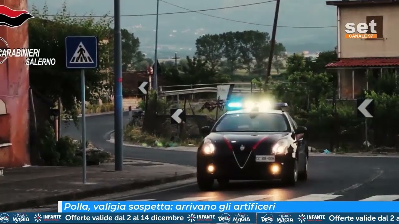 Polla, valigia sospetta: arrivano gli artificeri