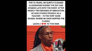 He Cleaned Classrooms for 16 Years, Studied at Night – Now He Teaches at the Same School. 😭🍎❤️