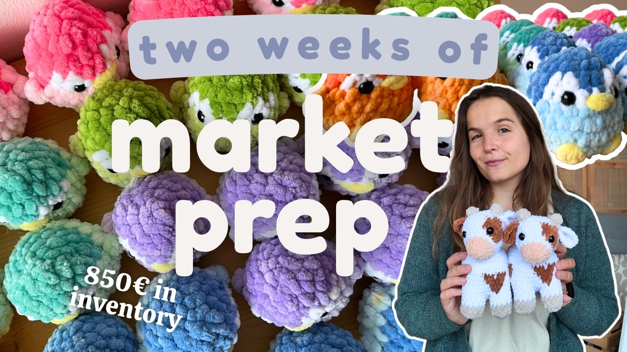 I Crocheted 80 Plushies in 2 Weeks for My Winter Markets! 🧶🧸 Crochet market prep vlog