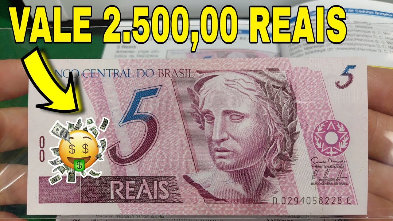 Cédula de 5 reais rara e valiosa está circulando! Valiosa até pra MBC!!!