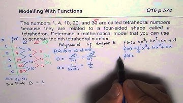 Modelling with Tetrahedral Numbers Q16 p 574 Nelson Advance Functions