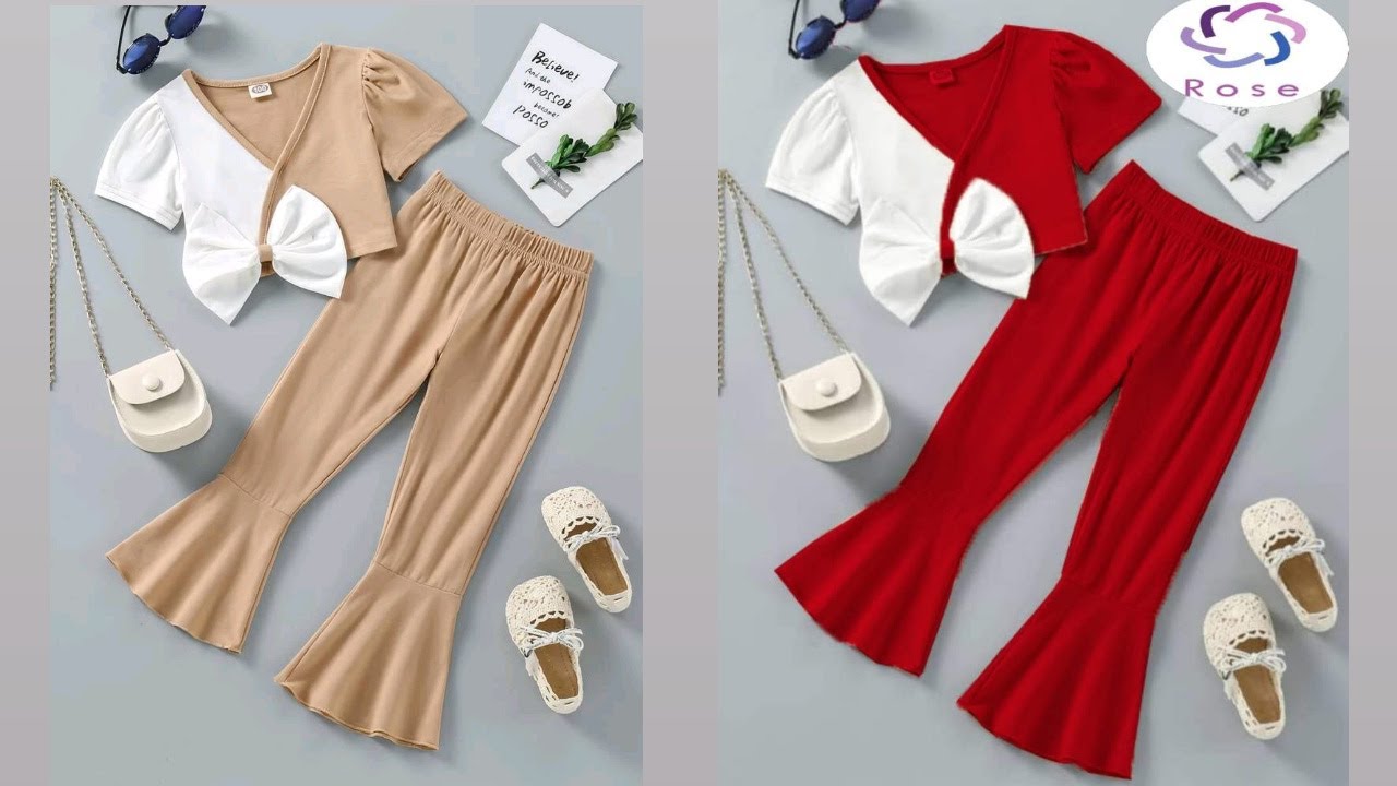 #ملابس#العيد#الجزء الثانى طريقة تشطيب بلوزة وبنطلون اطفالى