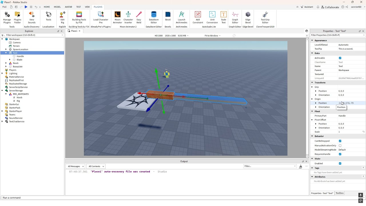 Roblox Studio Tutorial (6) Tools - YouTube
