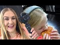 Mom's New Vlog Camera & Trinity's 1st Cheeseburger!!!