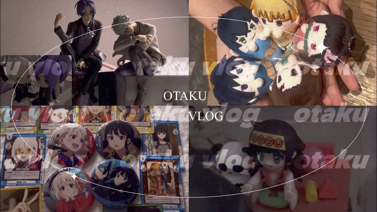 오타쿠 브이로그 : 내가 2n살에 매일 궁전을 갈 수 있던 이유 • 블루록 • 괴수8호 • 헌터헌터 • 리코리스리코일 • 귀멸의칼날 • 하울 • 굿즈깡 • 가챠 • 택배깡