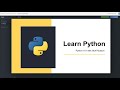 Python 101: Learn Python for beginners Part 1/2 2:40 hrs