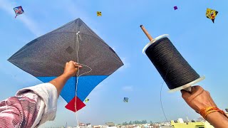 8400 Manjhe se Kite Fighting | kite cutting video | kite 