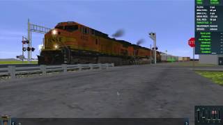 BNSF 4932 north DENCHE stopping in yard ( new trainz series)