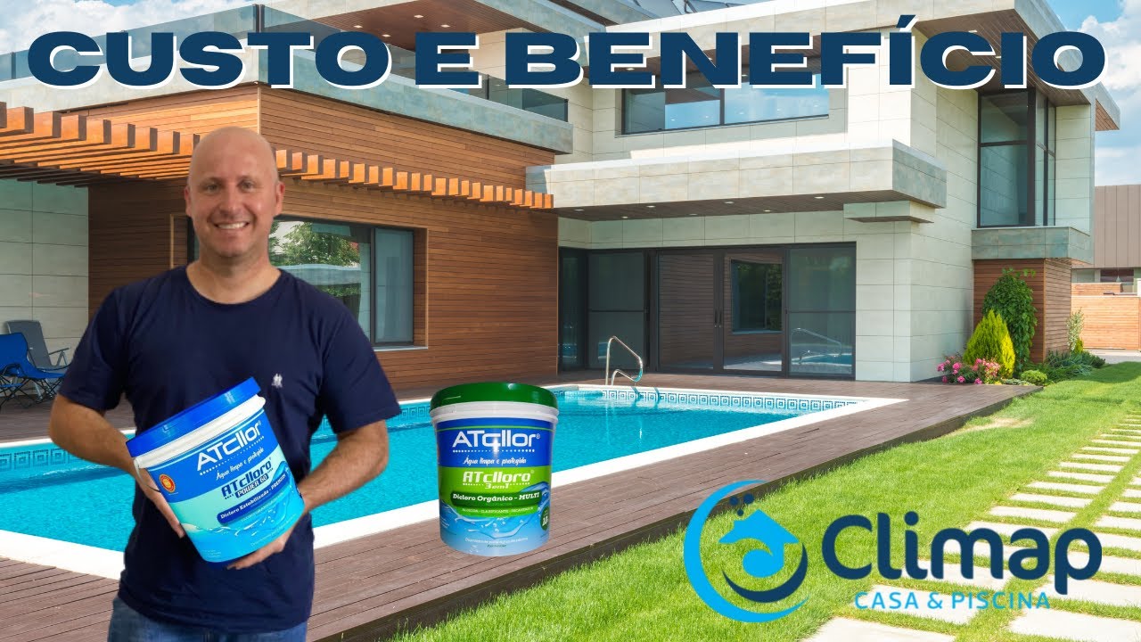 Utilizando cloro na piscina - ATclloro power 60 e  ATclloro 3 em 1