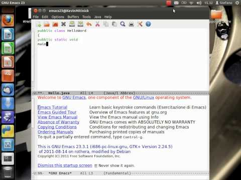 Lezioni Java su Ubuntu: Hello Word [GNU Emacs 23]
