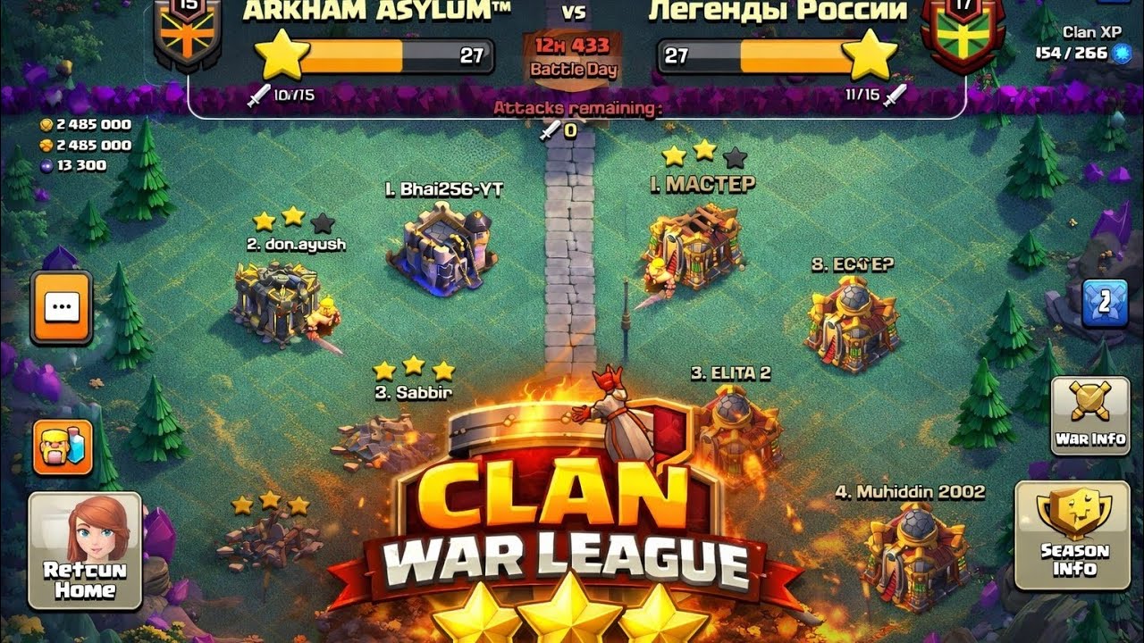 Perfect 3Star in Clan War League ⭐⭐⭐|CWL Attack Clash of Clans.         