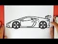 COMO DIBUJAR UN CARRO LAMBORGHINI