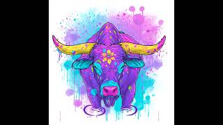 Taurus Zodiac Animation ♉ | Bright Vector Astrology Art | Stickers & Merch #taurus #earthsigns