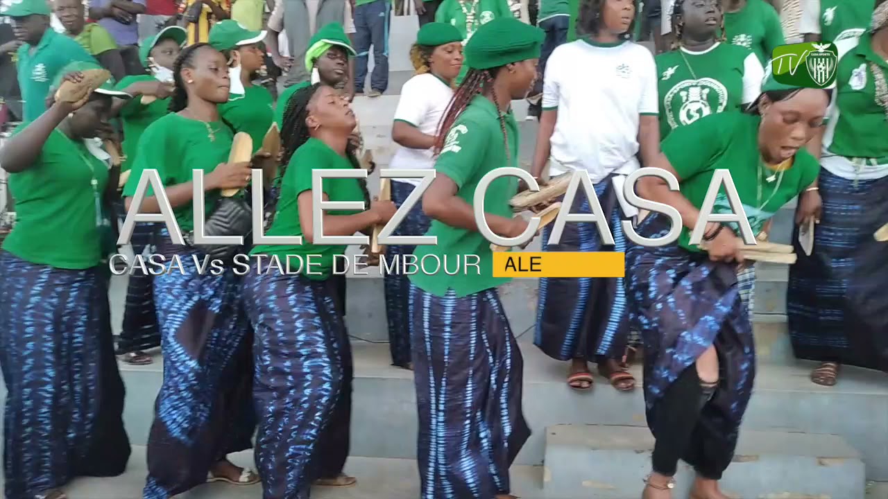Animation de haut niveau du Allez Casa lors de la victoire en 1/2 finale face au Stade de Mbour