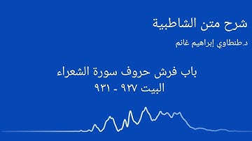 شرح الشاطبية || د.طنطاوي إبراهيم غانم || سورة الشعراء