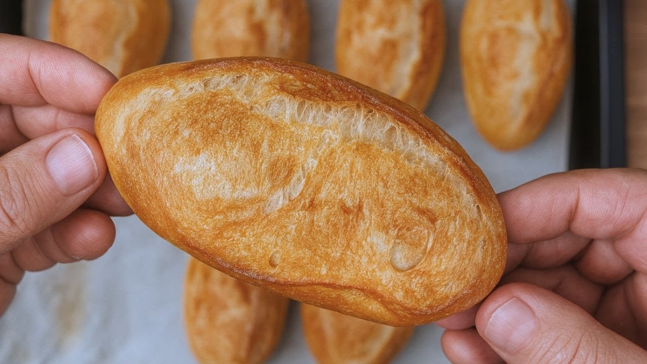 4 ингредиента! Самый простой хлеб без замеса!Хрустящие и вкусные