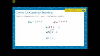 Lesson 5.5: Composite Functions