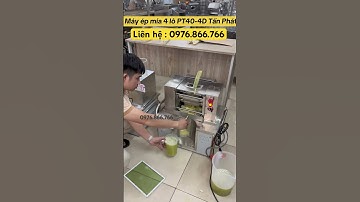 Máy ép mía 4 lô Tấn Phát PT40-4D pro max - máy nước mía 4 lô đầu ép đặt bàn 0976866766 -sugarcane