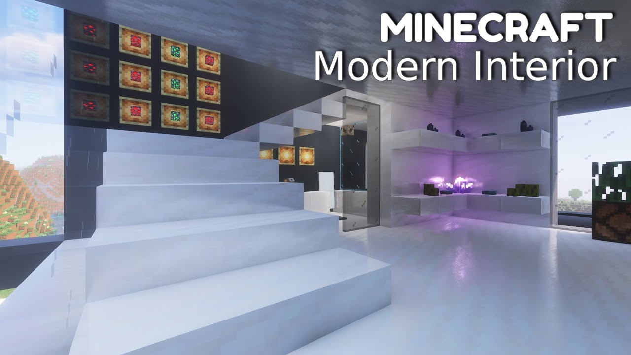 Minecraft How to Build a Modern House #2 | Cozy Interior Design ...
