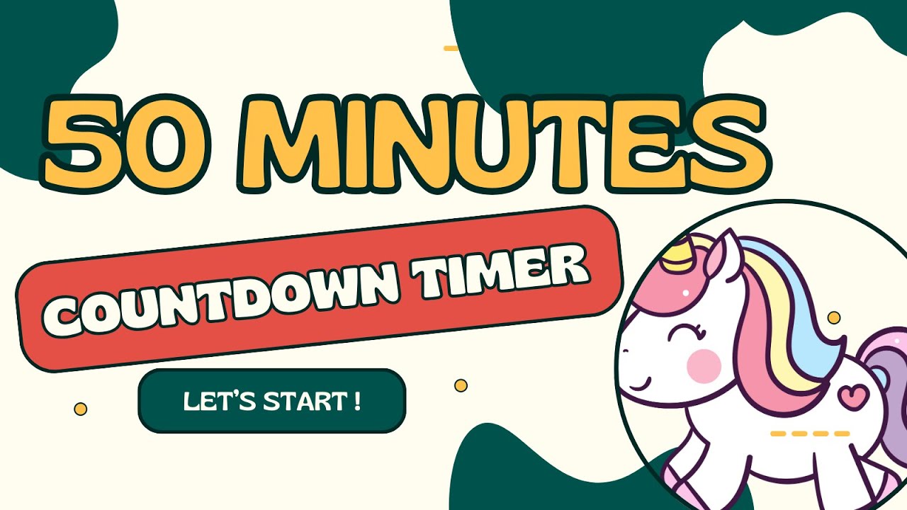 UNICORN COUNTDOWN ! 3:00 🦄 Unicorn timer from 50 minutes to zero in ...