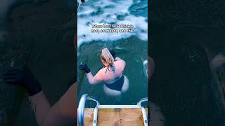 Freezing Ice Cold Plunge Stuns Swimmer 👀❄️ *WOAH*