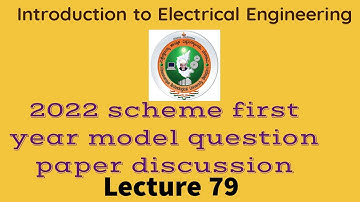 MODEL QUESTION PAPER DISCUSSION OF INTRODUCTION TO ELECTRICAL ENGINEERING VTU SYLLABUS First Year BE